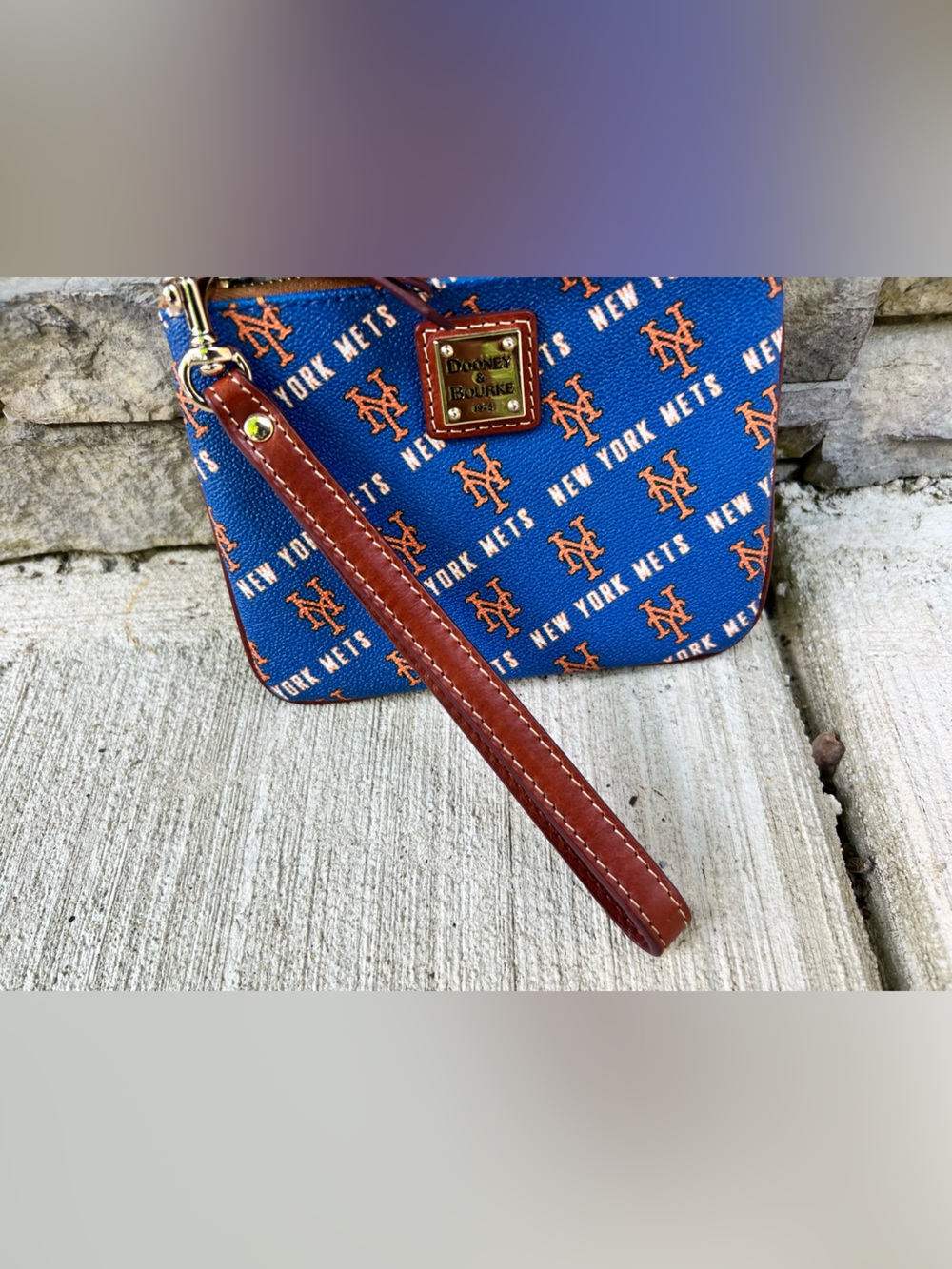 Dooney & Bourke Blue and Orange New York Mets Wristlet